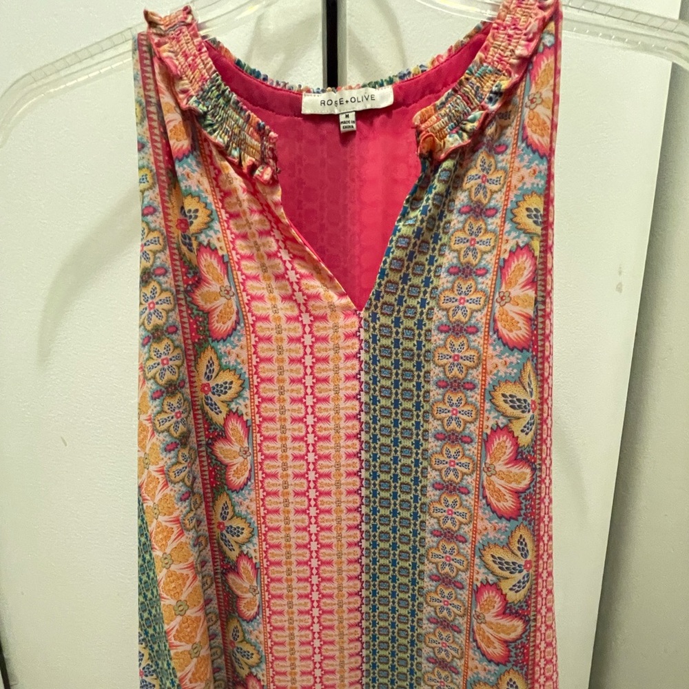 Rose+Olive multi color blouse